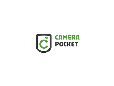 Camera Pocket Logo branding camera logo camera pocket design flat icon logo logo design