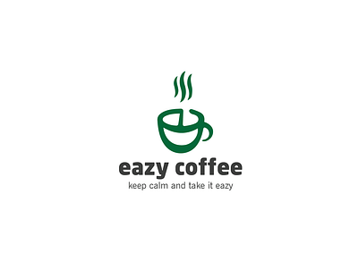Eazy Coffee Logo branding coffee coffee logo coffee shop design flat illustration logo