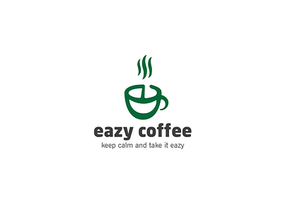 Eazy Coffee Logo branding coffee coffee logo coffee shop design flat illustration logo