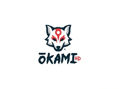 Okami HD Logo Concept amaterasu amaterasu logo branding design icon illustration logo logodesign okami okami hd logo okami logo rebrand wolf wolf logo