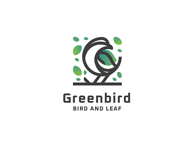 Greenbird Logo bird logo branding design flat icon illustration lineart logo logo for sale logo mark logodesign