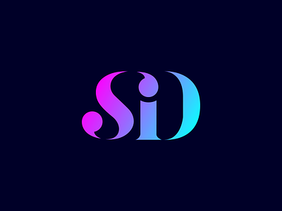 SiD - Something is Different branding colour design gradient lettering logo logo design teal typography violet