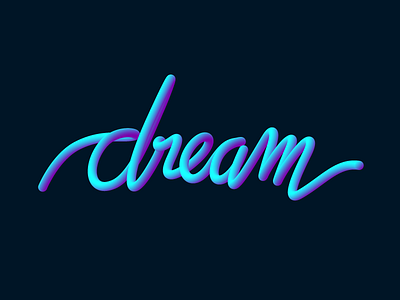 Dream adobe illustrator calligraphy design dream duotone lettering lettering design typo typography