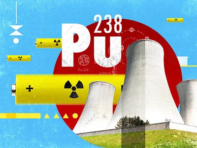 Plutonium Battery battery collage editorial illustration plutonium