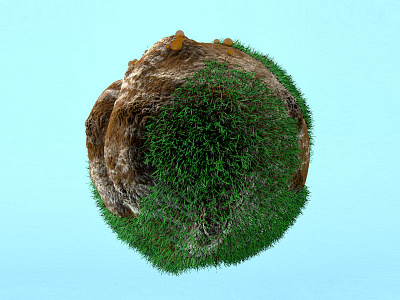 A little planetoid 3d borshburger cinema4d grass planet planetoid render surrealism