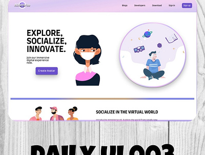 Landing Page #DailyUI #003 003 3d animation branding dailyui design figma graphic design illustration logo motion graphics prototype ui ux vector virtualreality