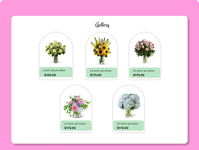 Flower Shop bouquet clean design desktop elegant figma flower flowers pink ui ux vase web design white