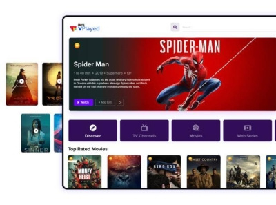 Best IPTV Servive Theme / Apple TV graphic design ui