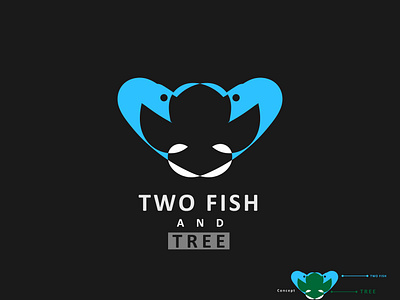 Two Fish and Tree Logo design
