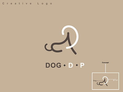 Dog + D + P Logo