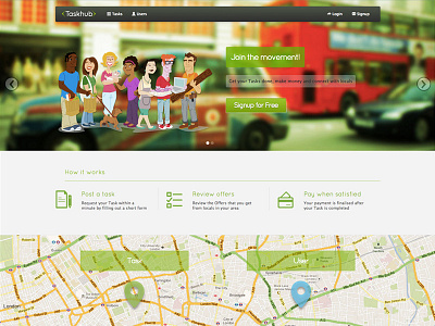 Taskhub clean green market redesign web