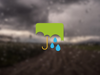 Rain android blue green icon material design rain umbrella