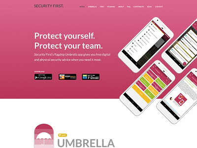 Umbrella android app gradient ngo opensource security ui ux web