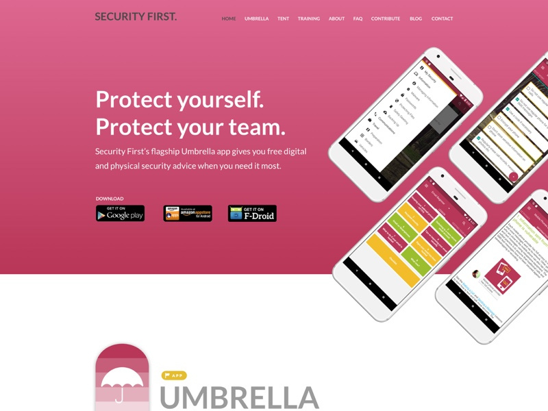 Umbrella ngo opensource gradient android app ux ui security web