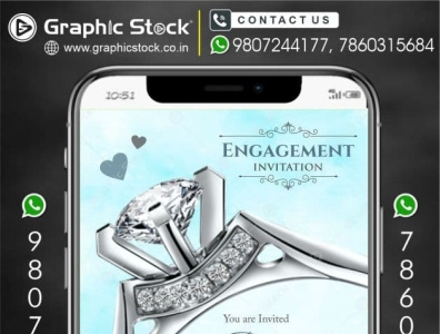 Engagement Invitation Card card digital digital card ecard engagement engagement card graphic stock invitation invitation card maker online ring ceremony website wedding card whatsapp