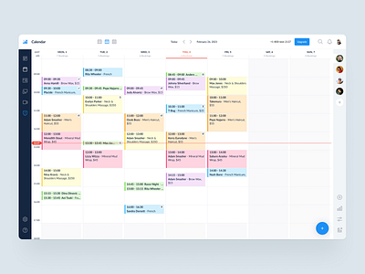 Setmore Calendar Redesign appointment booking calendar crm dashboard design ecommerce figma management meeting planning product redesign schedule setmore timeline ui