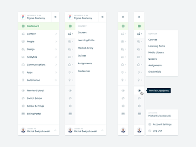 Sidebar Navigation UI