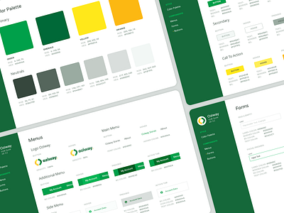 Oziway Style Guide branding colors colors palette colorscheme design design system earning guide guideline oziway platform style ui elements ui guide web