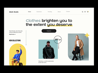 Fashion Web Header clothing ecommerce fashon minimal online shop product design ui user interface ux web app web design web3