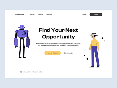 Talent Link Website design minimal product startup ui ux web website