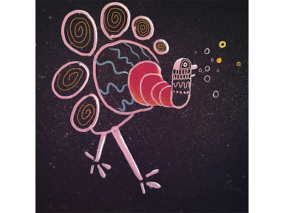 Turkey bird design digital drawing illustration