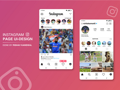 Instagram UI-Design 2022 trending adobe xd app design figma instagram mobile ui trending ui ui user interface ux