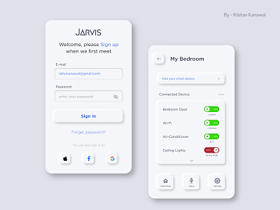 Jarvis - Smart Home App UI Interface 2022 trending adobe xd app app ui best designs figma home page mobile app smart home trending ui ui ui designs user interface ux