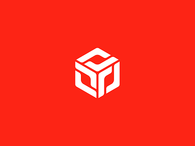 RELIANT rebrand connection cube hex hexagon hexagon logo links network red secure