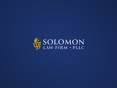 Solomon Law Firm brandmark update brandmark golden law law firm lawyer lineart lion