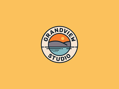 Grandview Studio Seal branding landscape logo seal sunset