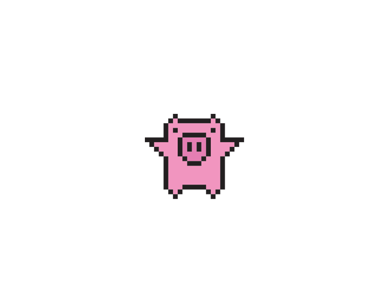 Happy Pig Year! pig pixels