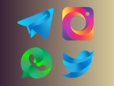 Gradient icons branding contacts design graphic design icon illustration illustrator logo
