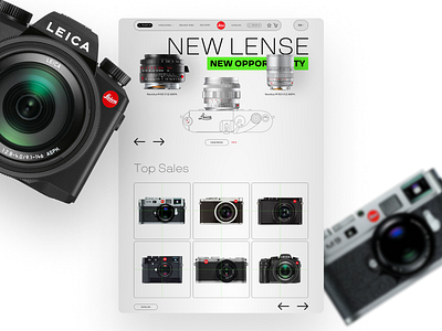 ONLINE CATALOG "LEICA STORE" catalog figma graphic design leica lieca store market ui web design