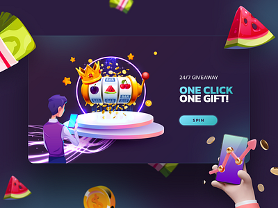 Banner for online casino banner graphic design home page illustration online casino web design