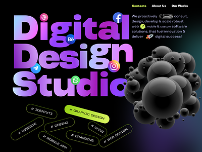 Home page/ Digital Design Studio design design agency design company desiign studio home page landing landing page main page one page ui web design