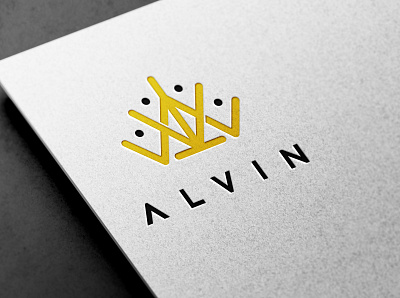 ALVIN CROWN LOGO app brand branding crow design ekslusive graphic design illustration king lexury logo logodesigns name premium quend typography ui vector