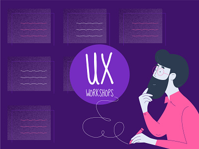 UX workshops - vector illustration -