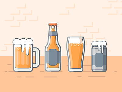 Beer Icons beer design drink graphic icon illustration tangelo ui ux