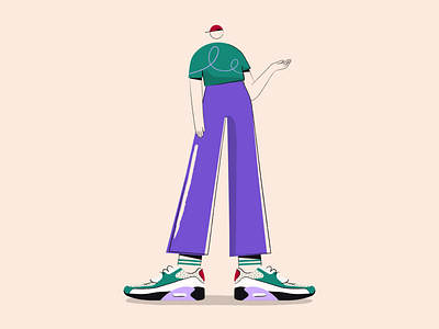 A new character! character graphic design illustration sneakers