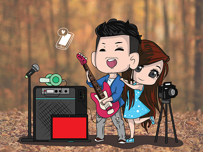 Couple Vector Illustration/ Character Designing