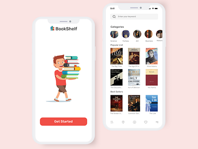 Book Shelf UI Design