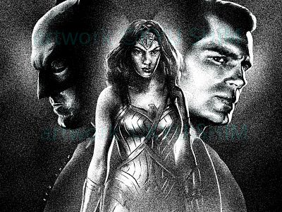 Batman v Superman: Dawn of Justice illustration superman wonder woman