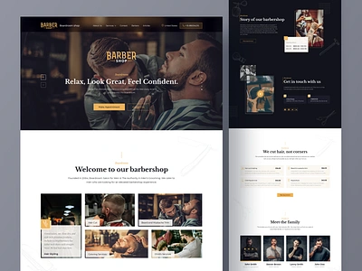 Barbershop concept barber barber shop barberman barbers barbershop dailyui hair salon hairdresser hairstyle ui ui design uidesign ux web design web ui web ui design web uiux website website design