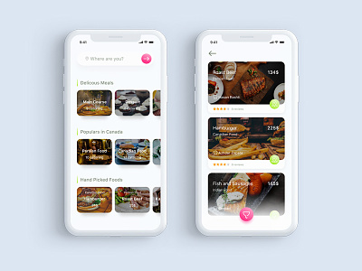 Food Ordering App app apps apps design appscreen food food app ios iphonex mobile mobile app mobiledesign uidesign