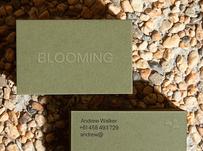 Blooming - Business Card Design branding businesscarddesign graphic design illustration layout logo plantlogo typography