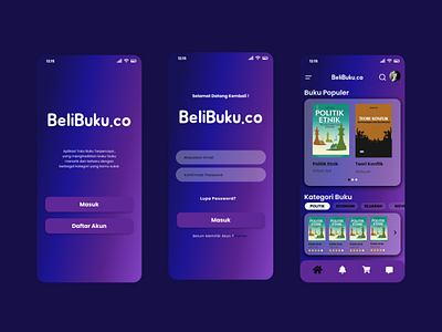 BookStore App (BeliBuku.co) app bookstore graphic design ui