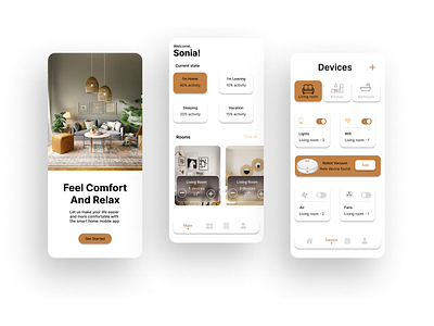 Smart Home App app app design clean design home app mobile mobile design mobile ui remote control smart smart device ui
