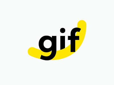 Gif Banana Logo app banana gif gif animation gifbanana gift icon logo minimal mobile quiz sideproject