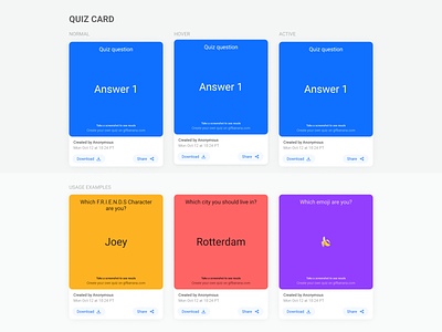 Gif Banana Quiz Card Component app component component design design design system gif interface minimal mobile quiz quiz app quiz card responsive system ui ux