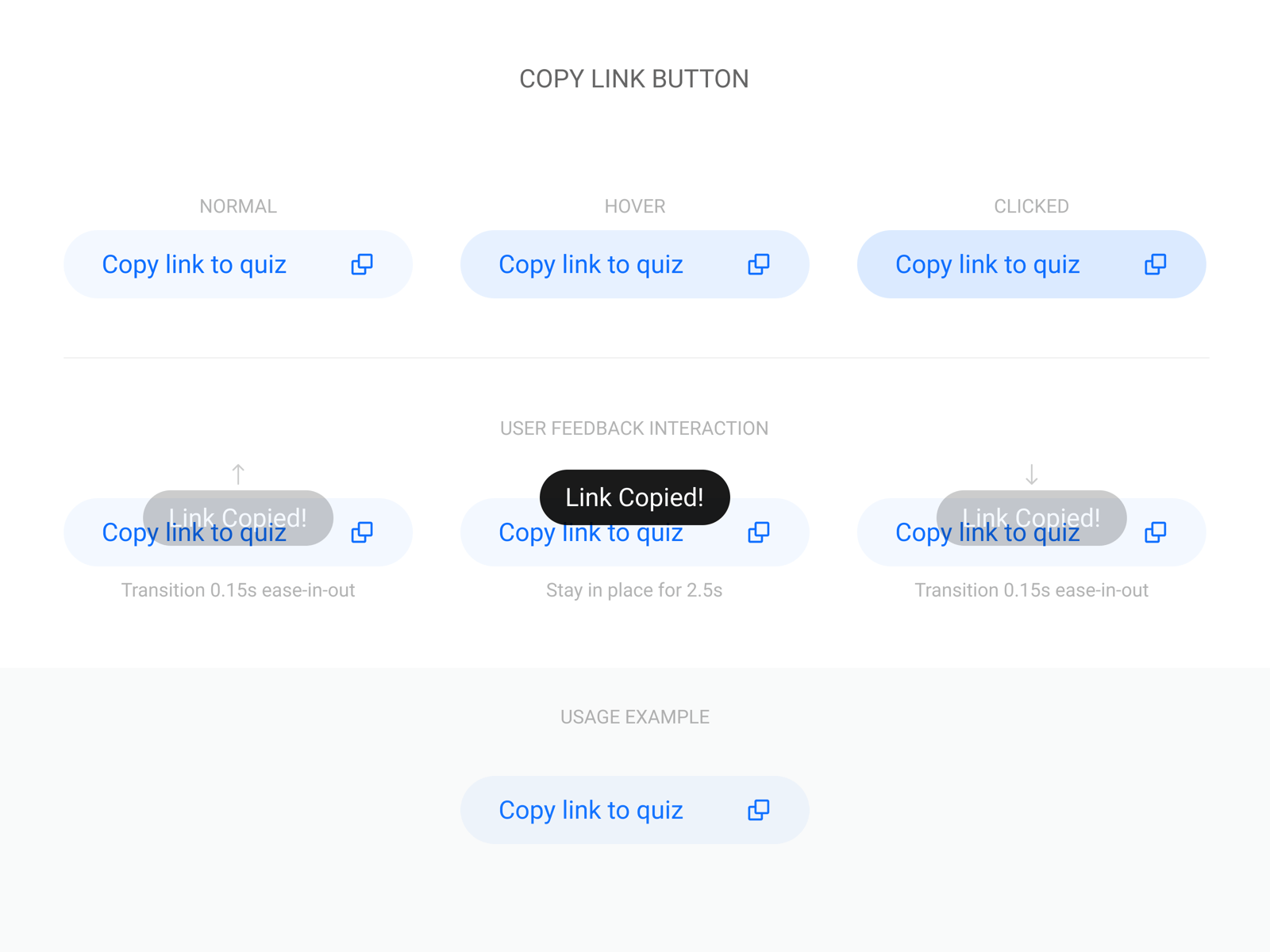 Gif Banana copy link button animation app button button animation component copy copy button design system gif interaction micro interaction minimal mobile transition ui uiux ux